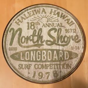 SURF SIGN North Shore Surf Competition Metal  Wall Sign